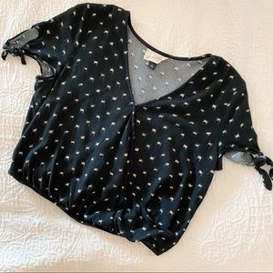 cute blouse with white pattern